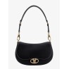 Leather shoulder bag with vlogo signature detail