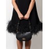 Leather shoulder bag with vlogo signature detail