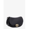 Leather shoulder bag with vlogo signature detail