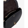 Leather shoulder bag with vlogo signature detail
