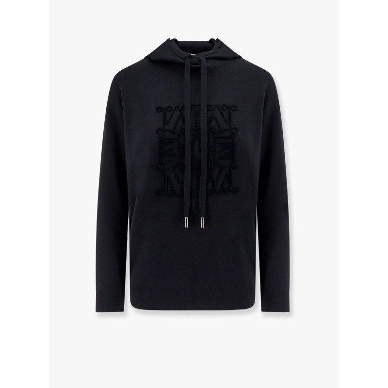 Pamir virgin wool sweater with maxmaragram flocked motif