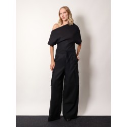 Virgin wool cargo trouser
