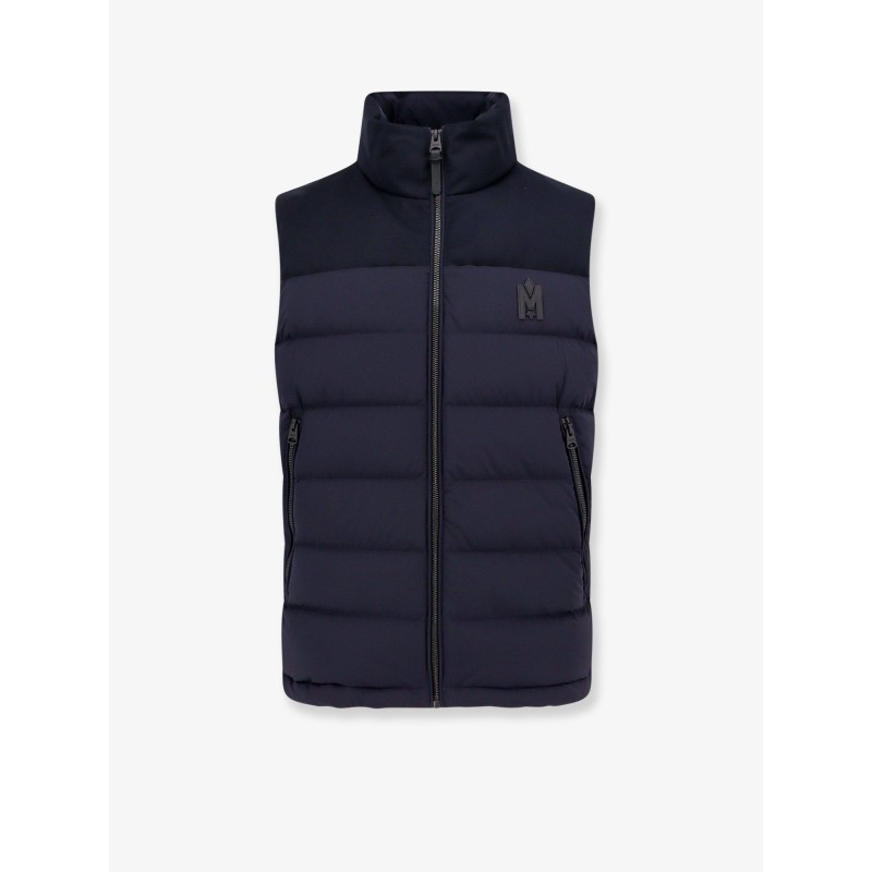 Sleevless recycled nylon jacket with quilted effect