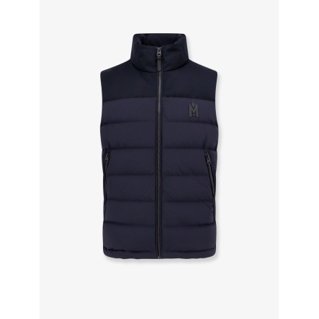 Sleevless recycled nylon jacket with quilted effect