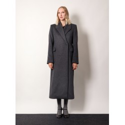 Recycled wool blend coat