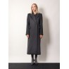 Recycled wool blend coat