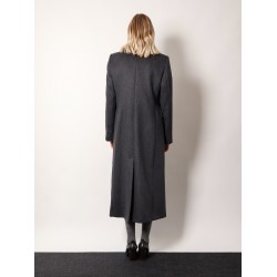 Recycled wool blend coat