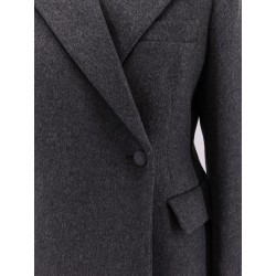 Recycled wool blend coat