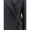 Recycled wool blend coat