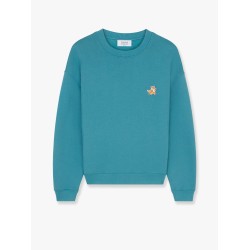 Cotton sweatshirt with iconic embroidered logo on the front