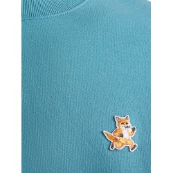 Cotton sweatshirt with iconic embroidered logo on the front