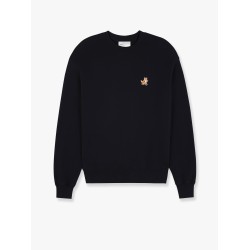 Cotton sweatshirt with iconic embroidered logo on the front