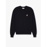 Cotton sweatshirt with iconic embroidered logo on the front