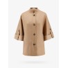 Virgin wool and cashmere cape wih pockets on the front