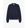 Wool polo shirt with embroidered foxy patch on the front