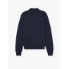Wool polo shirt with embroidered foxy patch on the front