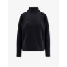 Virgin wool and cashmere sweater with moncler embroidery