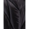 Padded long jacket with removable hood