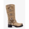 Suede boots with laterali straps