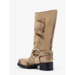 Suede boots with laterali straps