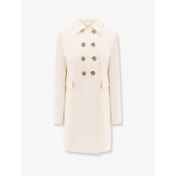 Wool coat with interlocking gg buttons