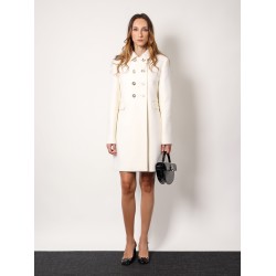 Wool coat with interlocking gg buttons