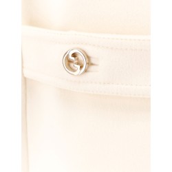 Wool coat with interlocking gg buttons