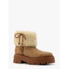 Bulky leather boots with triomphe all-over motif