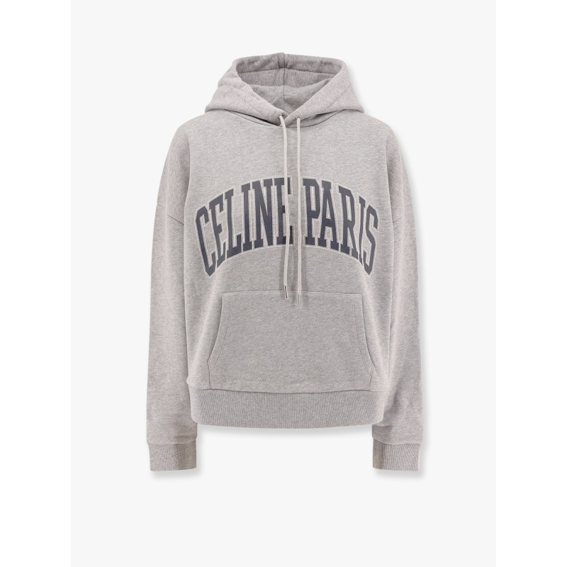 Cotton sweatshirt with celine paris print