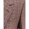 Cashmere blazer with suede patch detail