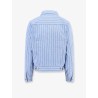 Striped cotton jacket with triomphe buttons