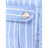 Striped cotton jacket with triomphe buttons