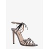 Laminated leather sandals