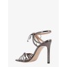 Laminated leather sandals