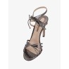 Laminated leather sandals