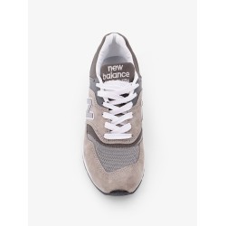 Suede and mesh sneakers