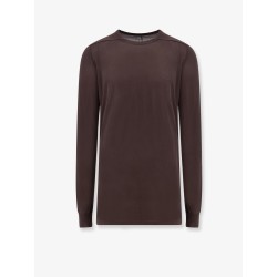 Sustainable viscose and silk t-shirt with logoed ribbon