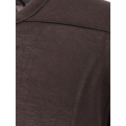 Sustainable viscose and silk t-shirt with logoed ribbon