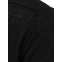 Sustainable viscose and silk t-shirt with logoed ribbon