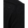 Sustainable viscose and silk t-shirt with logoed ribbon