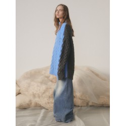 Bicolor alpaca blend sweater