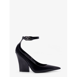 Patent leather décolleté with vlogo the bold buckle