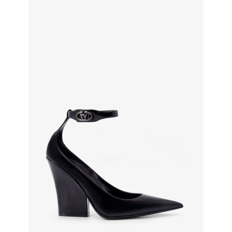 Patent leather décolleté with vlogo the bold buckle