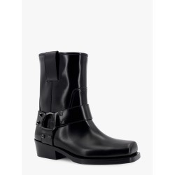 Biker leather boots with iconic studs