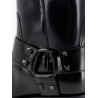 Biker leather boots with iconic studs