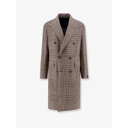 Prince-of-wales virgin wool coat
