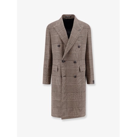 Prince-of-wales virgin wool coat