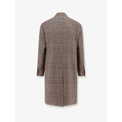 Prince-of-wales virgin wool coat
