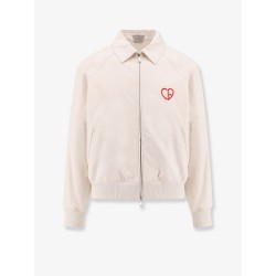 Cotton jacket with cd heart embroidery