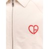 Cotton jacket with cd heart embroidery